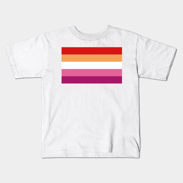 A Lesbian Pride Flag Kids T-Shirt by s.hiro